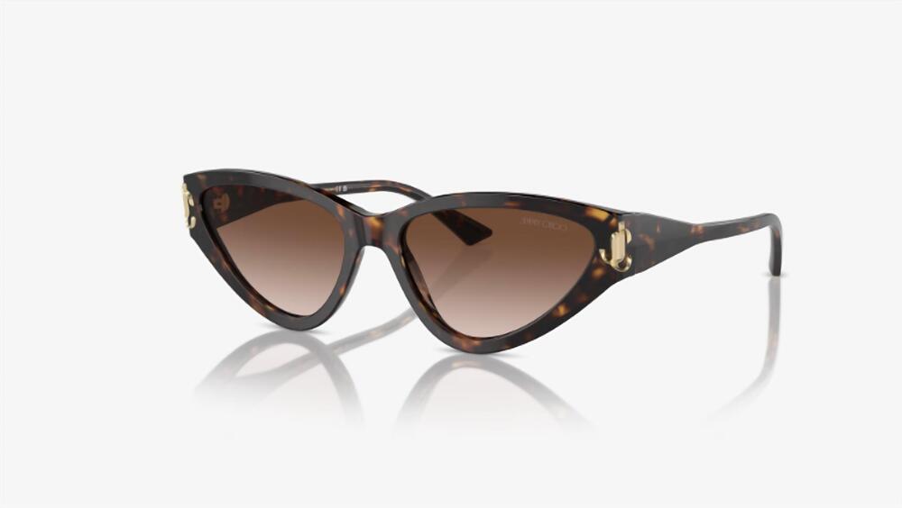 NEW JIMMY CHOO women's cat eye sunglasses in havana